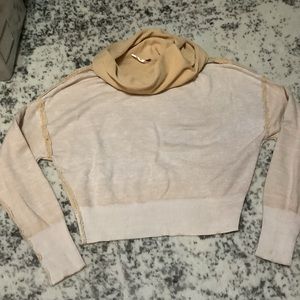 Free people Ricky slouch pullover camel sweatshirt sweater Sz S 📦AT